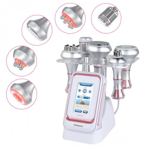 SQ176B Pro, 5in1 80K Cavitation  Machine, Multi-Polar RF Skin Firming Facial Lifting Vacuum Massage Cold Therapy Body Contouring Beauty Device for Home & Professional Salon Use, US Plug