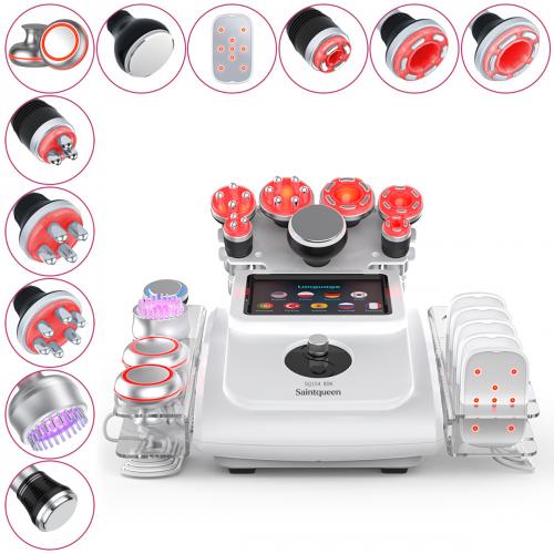 SQ154A Max, 11in1 80K Ultrasonic Cavitation Machine with Laser Board, RF Vacuum EMS Cold Hammer BIO-LED Multifunctional Body Sculpting Skin Tightening, US Plug