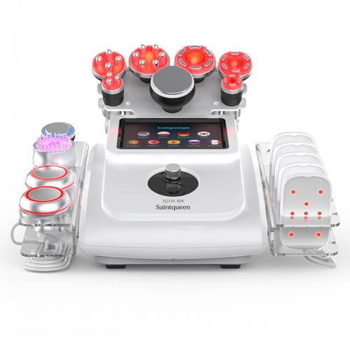 SQ154A Max, 11in1 80K Ultrasonic Cavitation Machine with Laser Board, RF Vacuum EMS Cold Hammer BIO-LED Multifunctional Body Sculpting Skin Tightening, US Plug