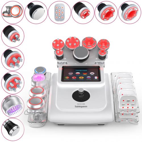 SQ154B Max, 11in1 80K  Machine, Multi-Pole RF Vacuum Negative Pressure EMS Laser BIO&LED Cold Head, Skin Firming Body Shaping Anti-Aging Skin Lifting, US Plug