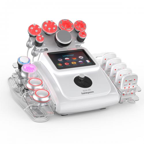 SQ154B Max, 11in1 80K  Machine, Multi-Pole RF Vacuum Negative Pressure EMS Laser BIO&LED Cold Head, Skin Firming Body Shaping Anti-Aging Skin Lifting, US Plug