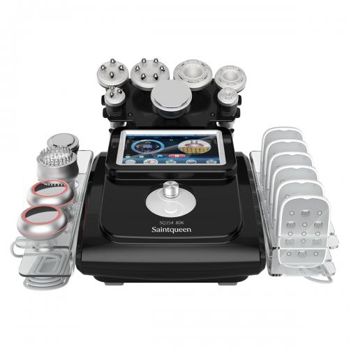 SQ154D Max, 11in1 80K Cavitation RF Vacuum Beauty Machine with Laser EMS Microcurrent Pads Professional Body & Facial Shaping Skin Lifting, US Plug