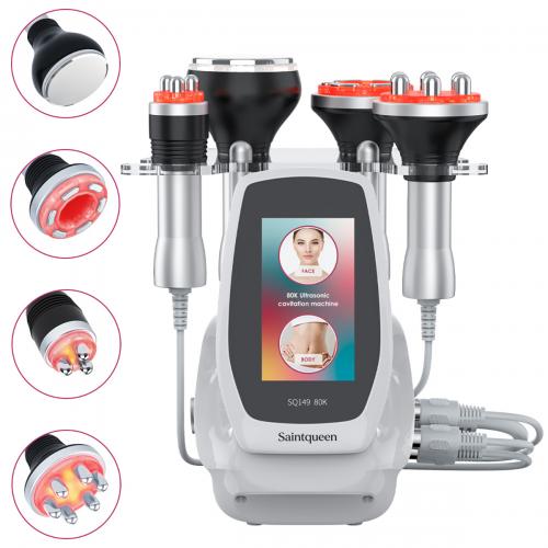 SQ149 Basic, 4in1 80K Body Sculpting Machine, Multipolar RF Skin Tightening & Negative Pressure Massage Body Contouring Device for Home Salon Use, US Plug
