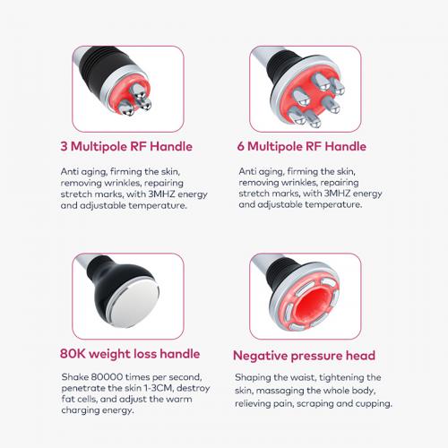 SQ149 Basic, 4in1 80K Body Sculpting Machine, Multipolar RF Skin Tightening & Negative Pressure Massage Body Contouring Device for Home Salon Use, US Plug