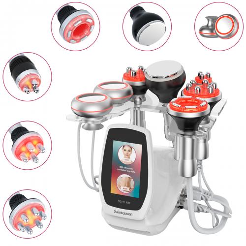 SQ149 Pro 6in1 80K Ultrasonic Cavitation Body Sculpting Machine, Multi-polar RF Skin Lifting, Vacuum Massage & EMS Body Contouring Device for Body Shaping Facial Tightening, US Plug