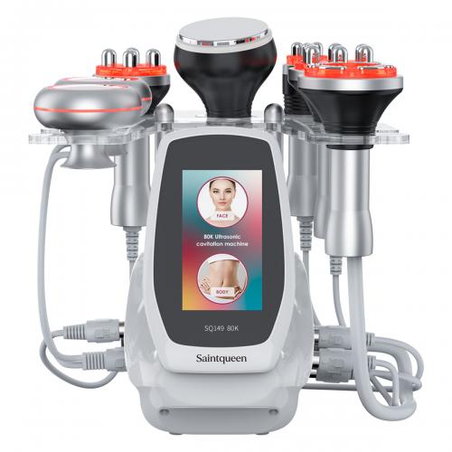 SQ149 Pro 6in1 80K Ultrasonic Cavitation Body Sculpting Machine, Multi-polar RF Skin Lifting, Vacuum Massage & EMS Body Contouring Device for Body Shaping Facial Tightening, US Plug