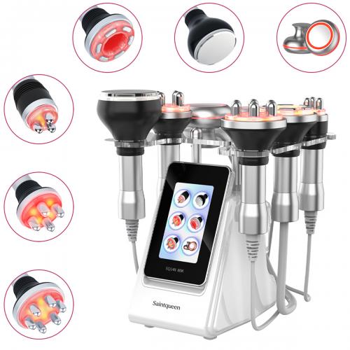 SQ148B Pro, 6in1 80K Cavitation Machine, Multipolar RF EMS Negative Pressure Body Sculpting Machine, Skin Lifting Tightening for Face & Body, US Plug