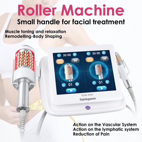 SQ160A Inner Ball Roller Machine, 360° Rotating Compression Micro-Vibration Body & Face Contouring Device with LED Light Therapy for Lymphatic Drainage, Skin Smoothing, US Plug