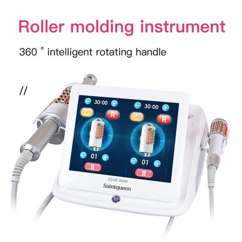 SQ160A Inner Ball Roller Machine, 360° Rotating Compression Micro-Vibration Body & Face Contouring Device with LED Light Therapy for Lymphatic Drainage, Skin Smoothing, US Plug