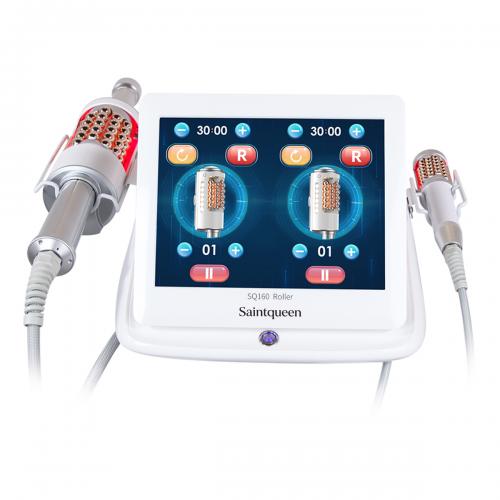 SQ160A Inner Ball Roller Machine, 360° Rotating Compression Micro-Vibration Body & Face Contouring Device with LED Light Therapy for Lymphatic Drainage, Skin Smoothing, US Plug