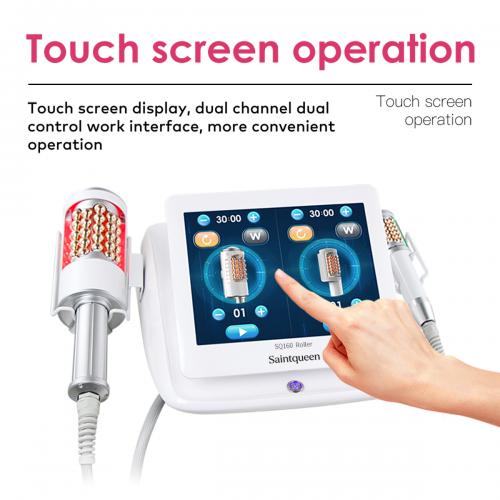 SQ160A Inner Ball Roller Machine, 360° Rotating Compression Micro-Vibration Body & Face Contouring Device with LED Light Therapy for Lymphatic Drainage, Skin Smoothing, US Plug