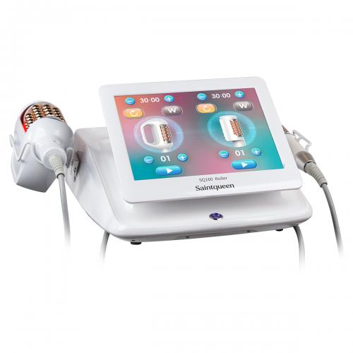 SQ160B Inner Ball Roller Machine, 360° Rotation Compression Micro-Vibration Body & Face Contouring Device, Dual Handle Lymphatic Drainage Skin Smoothing Skin Tightening, US Plug