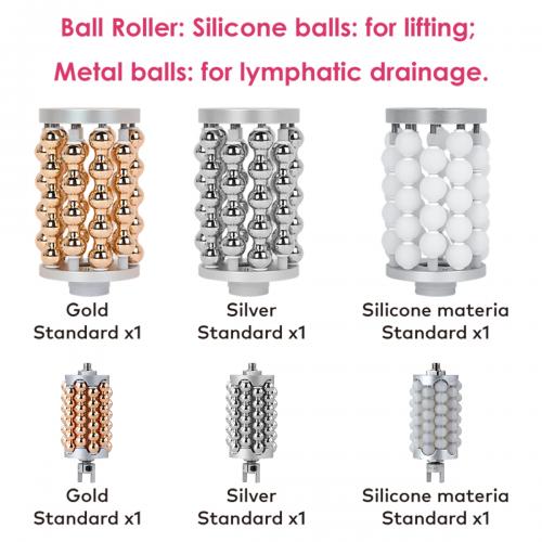SQ160B Inner Ball Roller Machine, 360° Rotation Compression Micro-Vibration Body & Face Contouring Device, Dual Handle Lymphatic Drainage Skin Smoothing Skin Tightening, US Plug
