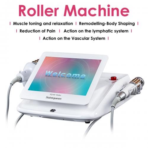 SQ160B Inner Ball Roller Machine, 360° Rotation Compression Micro-Vibration Body & Face Contouring Device, Dual Handle Lymphatic Drainage Skin Smoothing Skin Tightening, US Plug