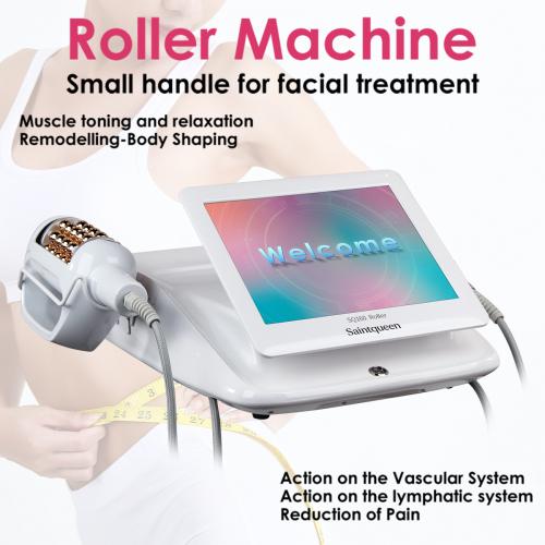 SQ160B Inner Ball Roller Machine, 360° Rotation Compression Micro-Vibration Body & Face Contouring Device, Dual Handle Lymphatic Drainage Skin Smoothing Skin Tightening, US Plug