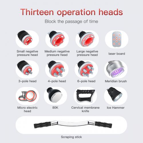 SQ166 Ultra, 13in1 80K Ultrasonic Cavitation Beauty Machine With Laser Board, Multi-Function RF Body Contouring Anti-Aging Facial & Body Toning, US Plug