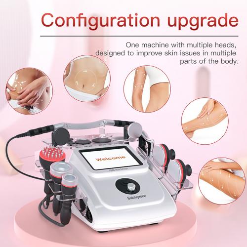 SQ191 8in1 448K Multi-Function Integrated Beauty Machine, Red Light Microcurrent Vacuum Heating Fascia Therapy Device for Salon Body Sculpting & Facial Skin Care, US Plug