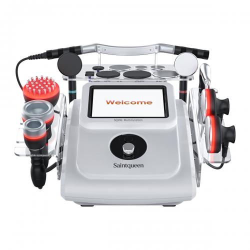 SQ191 8in1 448K Multi-Function Integrated Beauty Machine, Red Light Microcurrent Vacuum Heating Fascia Therapy Device for Salon Body Sculpting & Facial Skin Care, US Plug