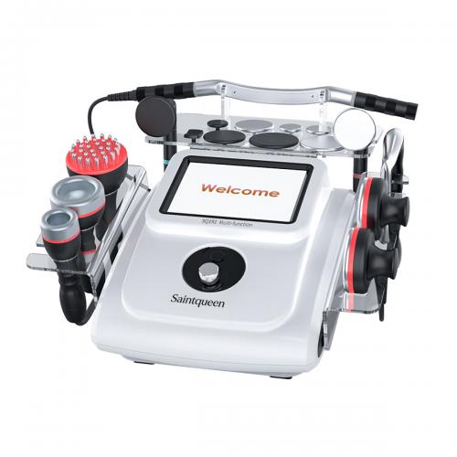 SQ191 8in1 448K Multi-Function Integrated Beauty Machine, Red Light Microcurrent Vacuum Heating Fascia Therapy Device for Salon Body Sculpting & Facial Skin Care, US Plug