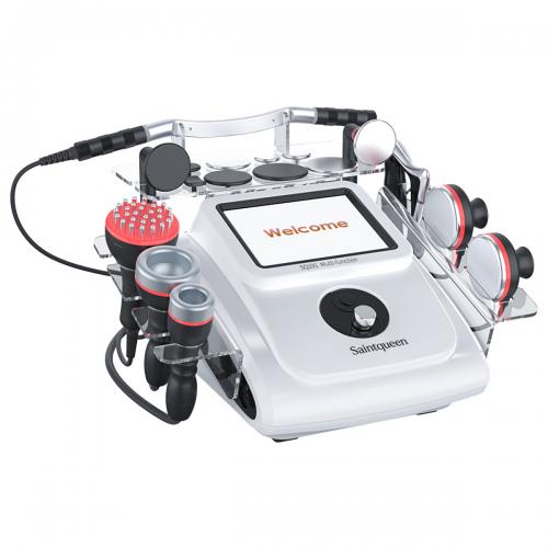 SQ191 8in1 448K Multi-Function Integrated Beauty Machine, Red Light Microcurrent Vacuum Heating Fascia Therapy Device for Salon Body Sculpting & Facial Skin Care, US Plug