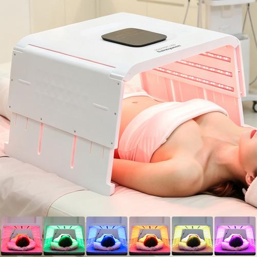 SQ22 Foldable Mini Space Capsule Full-Body, 7-Color 468 Beads LED Light Therapy Machine Light NIR Phototherapy Skin Rejuvenation with Time Temp Brightness Control, US Plug