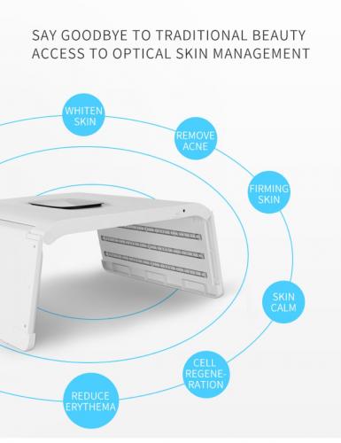 SQ22 Foldable Mini Space Capsule Full-Body, 7-Color 468 Beads LED Light Therapy Machine Light NIR Phototherapy Skin Rejuvenation with Time Temp Brightness Control, US Plug