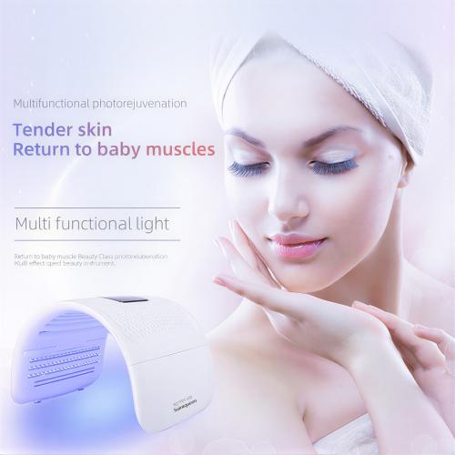 SQ7 LED Spectrometer Whitening Light Cabin TKC-2020DR, 360 Beads Red Blue Green Yellow 4-Colors Phototherapy Skin Rejuvenation Beauty Device with Time & Temperature Control, US Plug