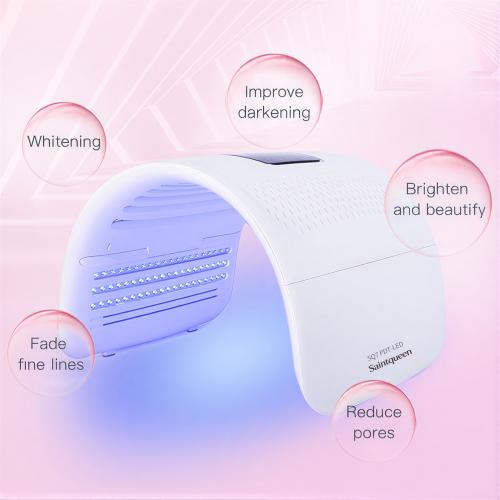 SQ7 LED Spectrometer Whitening Light Cabin TKC-2020DR, 360 Beads Red Blue Green Yellow 4-Colors Phototherapy Skin Rejuvenation Beauty Device with Time & Temperature Control, US Plug