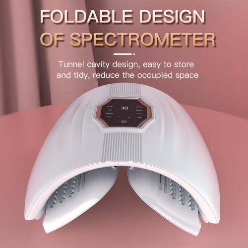 SQ72 Full Body Capsule Spectrometer LED Phototherapy Machine, 360 Beads 4-Color Red Blue Green Yellow, 40-75℃ Adjustable, Auto-Cycle Flash, Time Temp Control, US Plug