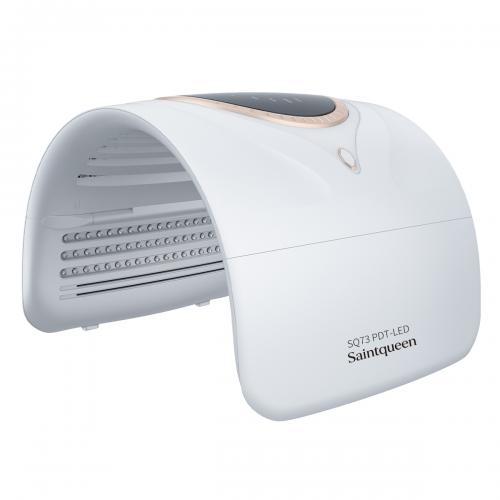 SQ73 Photodynamic Capsule Spectrometer, 360 Beads LED Light Therapy Machine, Red Blue Green Yellow 4-Color Photon Skin Rejuvenation Device With Hot Compress, US Plug
