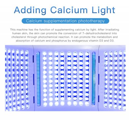 SQ2 Foldable PDT LED Light Therapy Device, 264 Beads 7-Color Photodynamic Facial Body Skin Rejuvenation, Calcium Supplement Light, Low-Level LLLT Lamp, US Plug