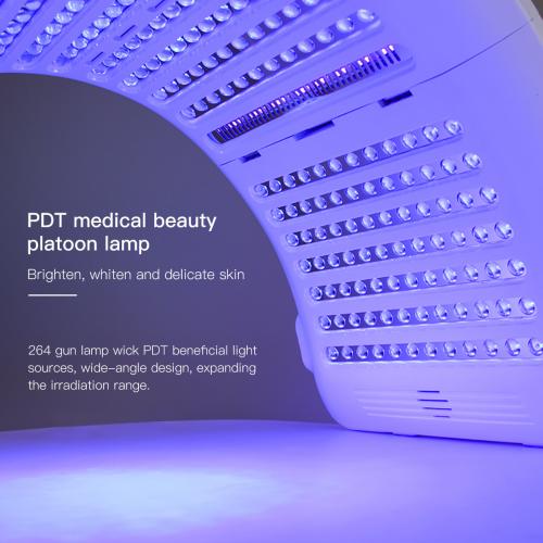 SQ2 Foldable PDT LED Light Therapy Device, 264 Beads 7-Color Photodynamic Facial Body Skin Rejuvenation, Calcium Supplement Light, Low-Level LLLT Lamp, US Plug