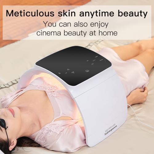 SQ2 Foldable PDT LED Light Therapy Device, 264 Beads 7-Color Photodynamic Facial Body Skin Rejuvenation, Calcium Supplement Light, Low-Level LLLT Lamp, US Plug