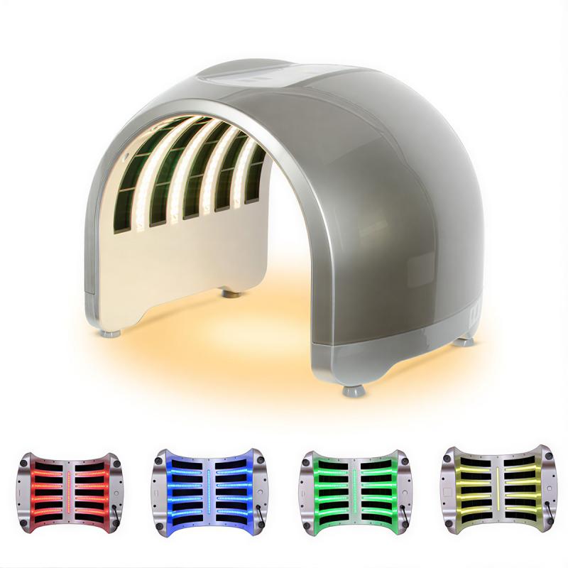 SQ3 4 Color Light Therapy Machine, PDT-2128DR RYGB LED Photon Facial Beauty Device with FIR Heating for Salon Home Skin Rejuvenation Care, US Plug