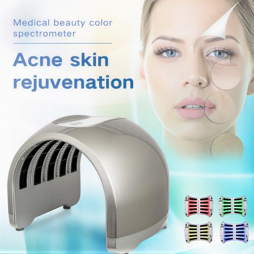 SQ3 4 Color Light Therapy Machine, PDT-2128DR RYGB LED Photon Facial Beauty Device with FIR Heating for Salon Home Skin Rejuvenation Care, US Plug