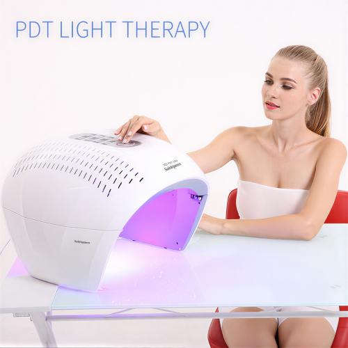SQ1 LED Light Therapy Machine, 4-Color Red Blue Infrared Photon Device 292 Beads, Foldable PDT Facial Skin Beauty Machine for Skin Rejuvenation Acne Care, US Plug