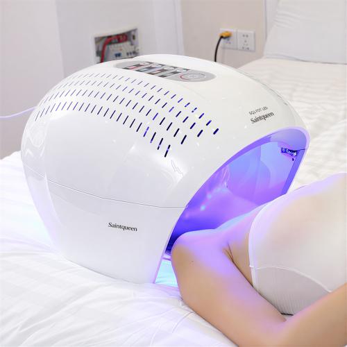 SQ1 LED Light Therapy Machine, 4-Color Red Blue Infrared Photon Device 292 Beads, Foldable PDT Facial Skin Beauty Machine for Skin Rejuvenation Acne Care, US Plug