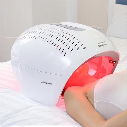 SQ1 LED Light Therapy Machine, 4-Color Red Blue Infrared Photon Device 292 Beads, Foldable PDT Facial Skin Beauty Machine for Skin Rejuvenation Acne Care, US Plug