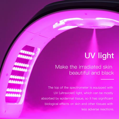 SQ77 184 Beads 7-Color LED Light Therapy Machine, EMS Microcurrent, Hot Compress, Nano Ultrasonic Spray & UV Light, US Plug
