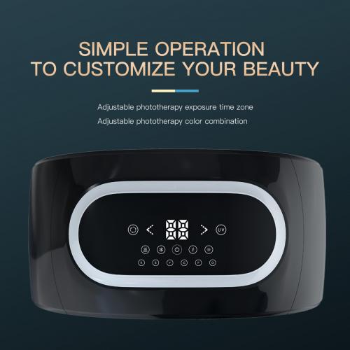 SQ77 184 Beads 7-Color LED Light Therapy Machine, EMS Microcurrent, Hot Compress, Nano Ultrasonic Spray & UV Light, US Plug