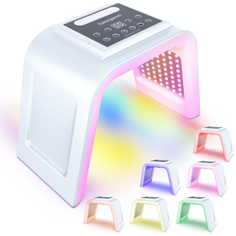 SQ75 170 Beads PDT Photon Therapy Machine,7-Color LED Light Skin Care Spectrometer Built-in Ultrasonic Nano Steam Mist for Face & Whole Body, US Plug