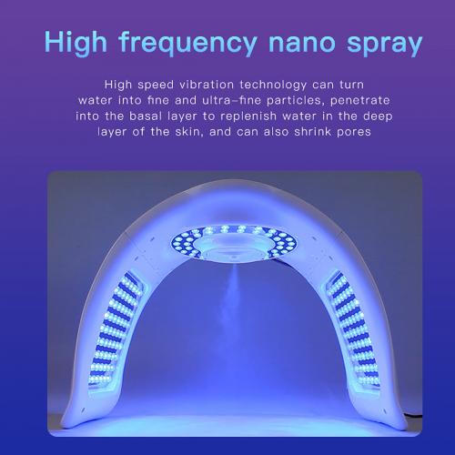 SQ97 LED Phototherapy Machine, 170 Beads 7-color , Red Blue Green Yellow Cyan Purple Near-Infrared, Nano Ultrasonic Fine Spray, US Plug