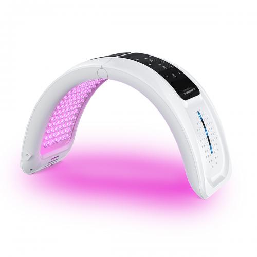 SQ93 PDT Light Therapy Machine 182 LED Beads 7-Color Red Blue Yellow Green Purple Orange Photon Lamp Facial Body Skin Rejuvenation Anti-Aging Acne Care, US Plug