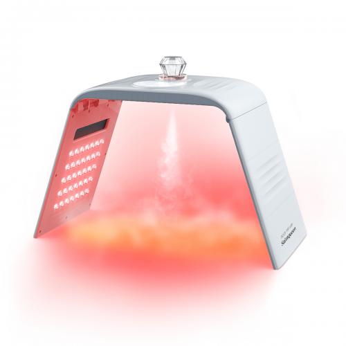 SQ125 7-Color PDT LED Light Therapy Spectrometer, 117 LED Beads Facial Skin Care Beauty Folding Machine with Ultrasonic Nano Spray & Hot Compress, US Plug