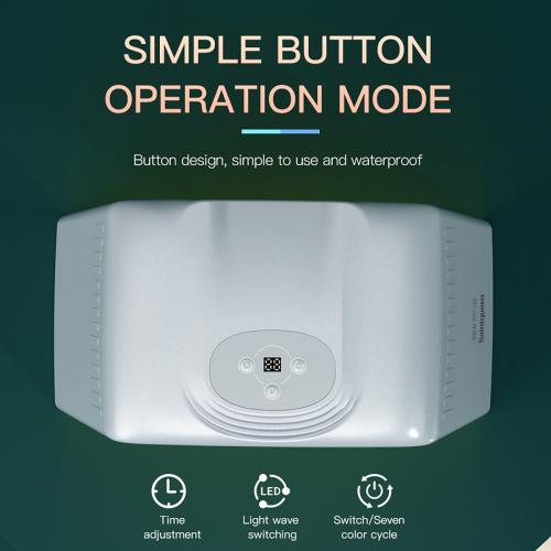 SQ132 7-Color Folding LED Spectrometer, 147 Beads Photon Light Therapy Device, 8 Light Modes Skin Rejuvenation Beauty Machine, US Plug