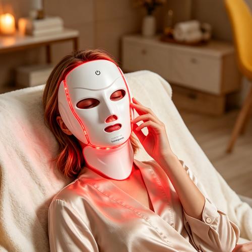 SQ139 | Microcurrent Radiance Mask 119-LED 7-Color LED Face Mask with Microcurrent
