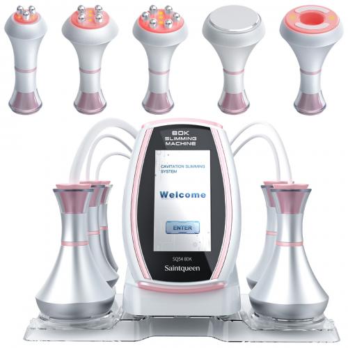 SQ54 Pro, 5in1 80K Cavitation  Machine, Multipolar RF Body Shaping & Skin Lifting Device, Vacuum Massage Anti-Aging Beauty Machine for Face & Body Home Use, US Plug