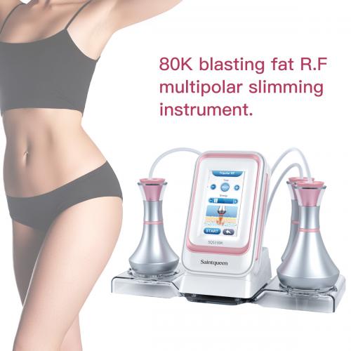 SQ53 Basic, 3in1 80K Cavitation Machine, 3-Pole & 4-Pole Radio Frequency Skin Lifting Tightening for Body Shaping Facial Anti-Aging Skin Rejuvenation, US Plug