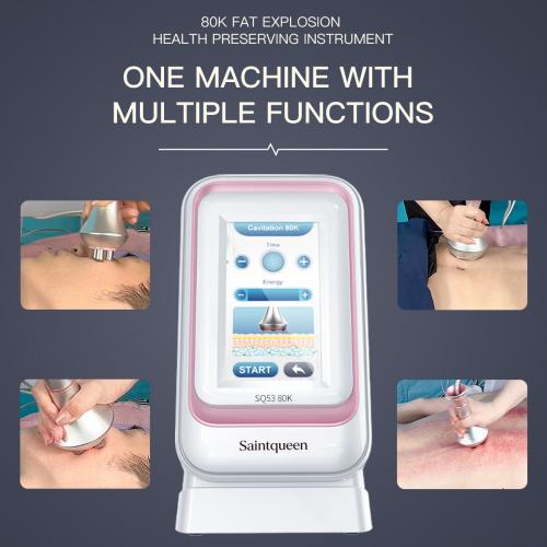 SQ53 Basic, 3in1 80K Cavitation Machine, 3-Pole & 4-Pole Radio Frequency Skin Lifting Tightening for Body Shaping Facial Anti-Aging Skin Rejuvenation, US Plug