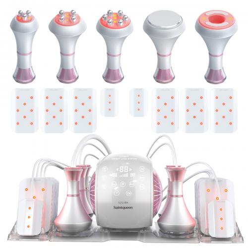 SQ52 Pro, 6in1 80K Cavitation  Machine, Multi-Polar RF Vacuum Lipo Laser Body Sculpting Skin Tightening Beauty Device for Home & Salon Use, US Plug